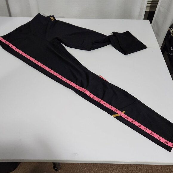 Reebok Black Mid-Rise Stretch Leggings - Size S - Picture 13 of 14
